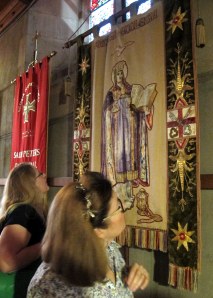 Admiring the Santa Ecclesia Banner